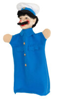 Hand puppet Police officer, blue, Micha 35cm