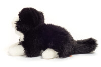 Katze liegend schwarz/weuss 20 cm