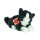 Katze liegend schwarz/weuss 20 cm