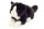 Katze liegend schwarz/weuss 20 cm