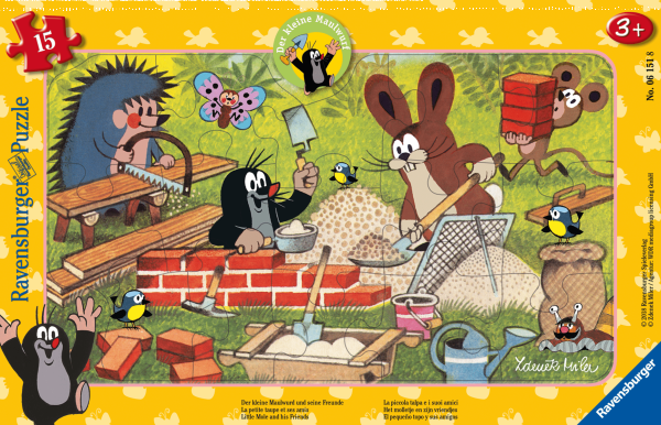 Puzzle der kleine Maulwurf und seine Freunde (15 Teile)