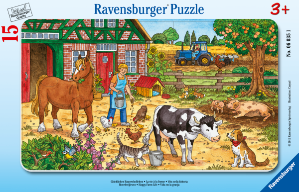 Puzzle Gl&uuml;ckliches Bauernhofleben (15 Teile)