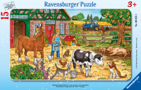 Puzzle Gl&uuml;ckliches Bauernhofleben (15 Teile)