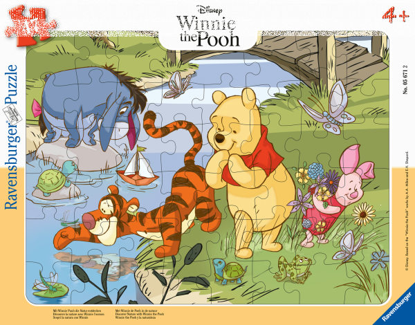 Puzzle Mit Winnie Puuh die Natur entdecken (47 Teile)