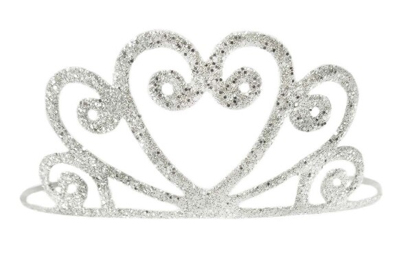 silver glitter tiara