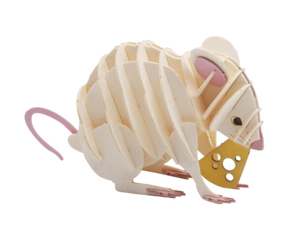 Papiermodell Weisse Maus