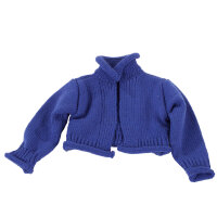 Blaue Strickjacke