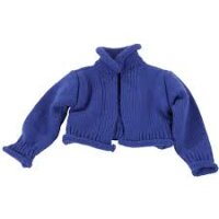 Blaue Strickjacke