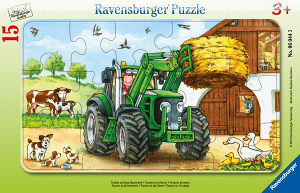 Puzzle Traktor auf dem Bauernhof (15 Teile)