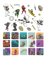 Mein Ausmal-Stickerbuch Ninjas