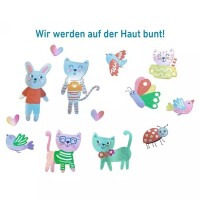 Bunte Metallic-Tattoos