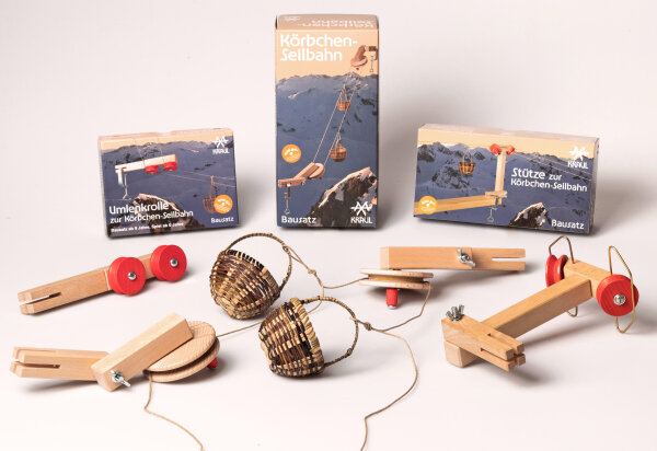 Körbchen-Seilbahn