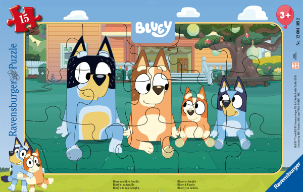 Puzzle Bluey und ihre Familie (15 Teile)