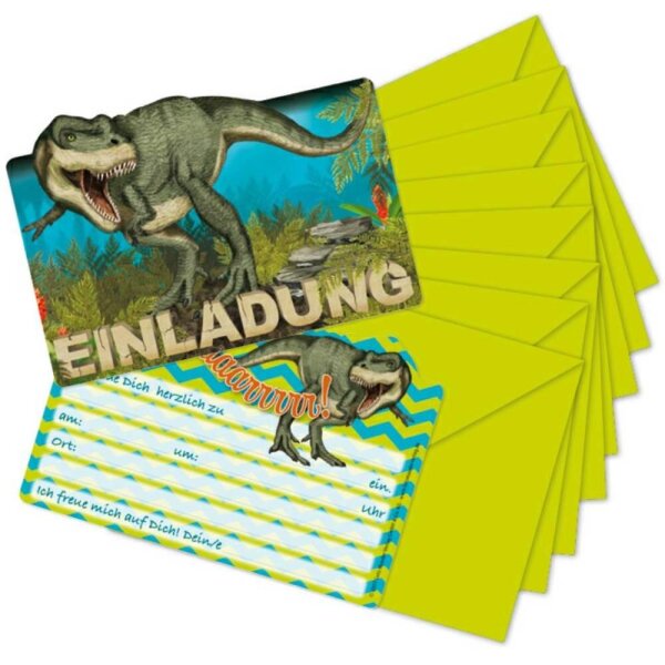 Einladungskarten T-Rex