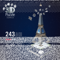 3D Puzzle Eifelturm mit Licht