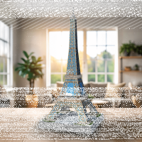 3D Puzzle Eifelturm mit Licht