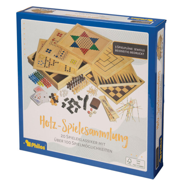 Holzspielesammlung (20 Spiele)