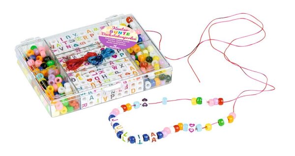 Kunterbunte Buchstabenperlen