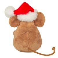 Weihnachtsmaus mit Kranz 11 cm