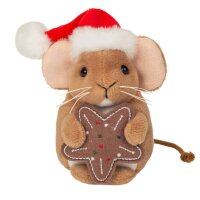 Weihnachtsmaus mit Keks 11 cm