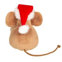 Weihnachtsmaus mit Geschenk 11 cm