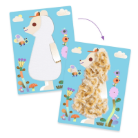 Tiere basteln mit Wolle und Klett