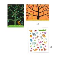 Sticker Tiere auf dem Baum