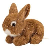 Hase sitzend braun 17cm