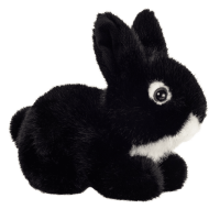 Hase sitzend schwarz 17cm