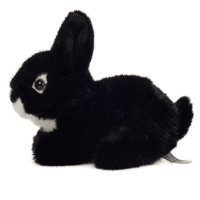 Hase sitzend schwarz 17cm