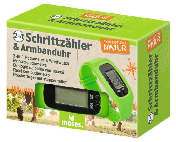 Schrittz&auml;hler und Armbanduhr