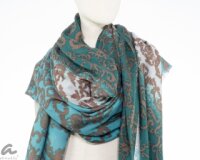 Schal 1 x 2 m Wolle-Seide