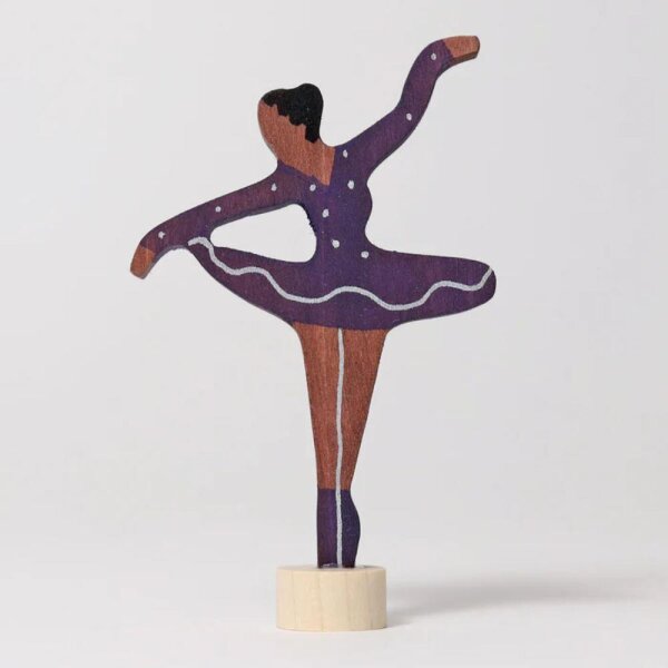 Figur Ballerina, lila Kleid