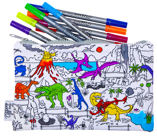 Dinosaurier Stiftemäppchen zum Anmalen