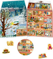 Mein buntes Weihnachtshaus Magnetadventskalender