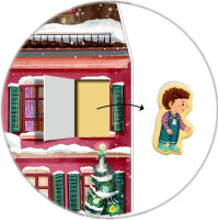 Mein buntes Weihnachtshaus Magnetadventskalender