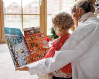 Mein buntes Weihnachtshaus Magnetadventskalender