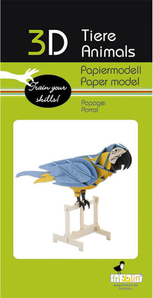 Papiermodell Papagei
