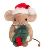 Weihnachtsmaus mit Blatt