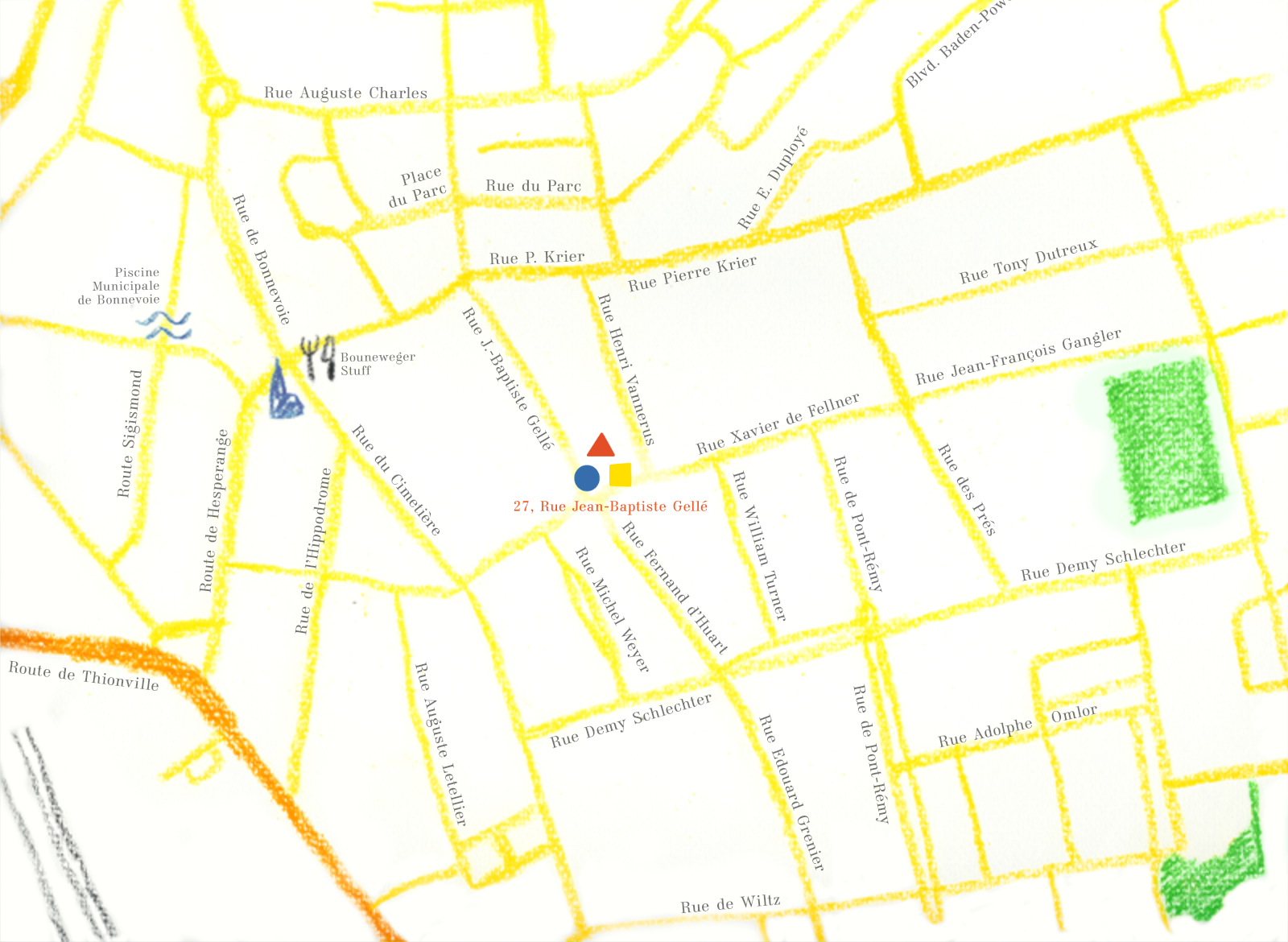 Ars Libri shop Bonnevoie map